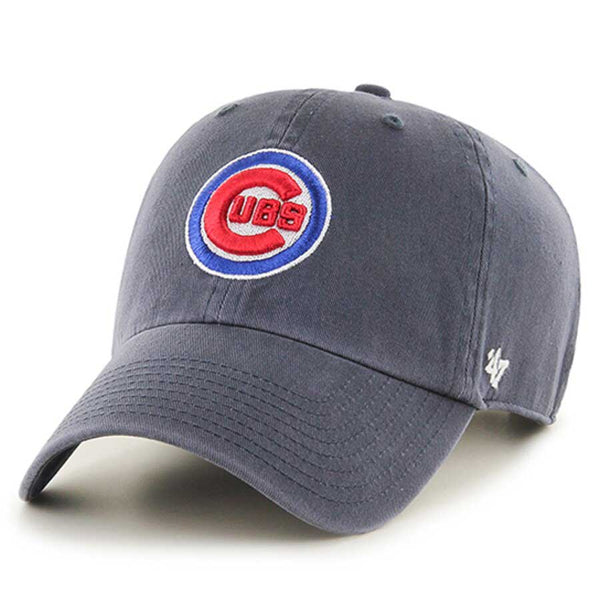 Chicago Cubs Navy Bullseye Clean Up Adjustable Cap
