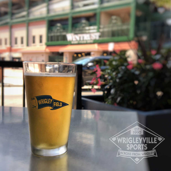 Wrigley Field Pennant Pint Glass