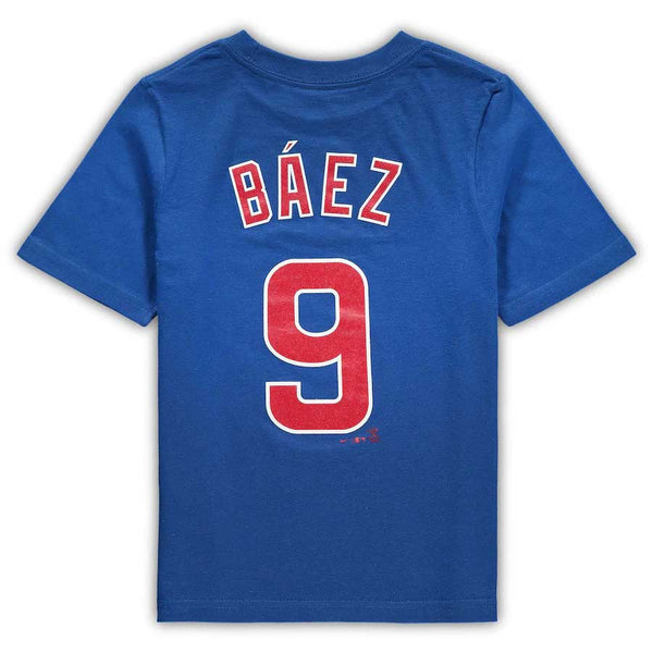 Chicago Cubs Javier Baez Preschool Nike Team Name & Number T-Shirt