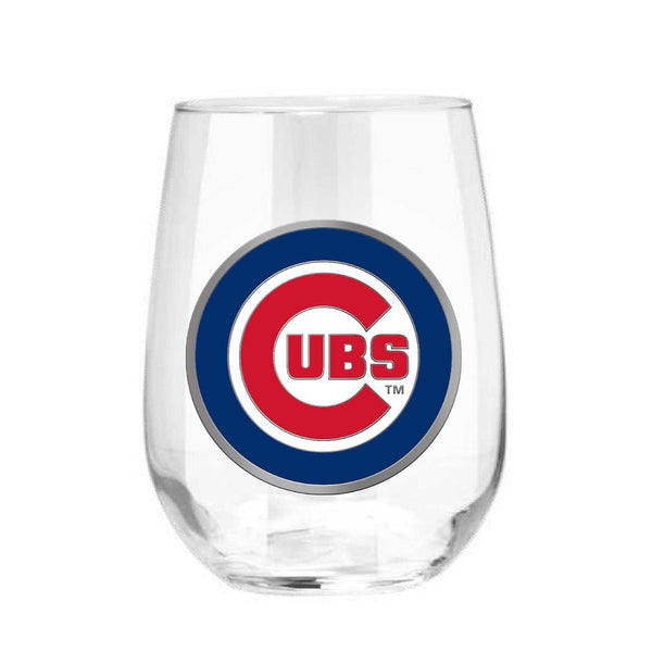 Chicago Cubs 15oz Stemless Wine Glass