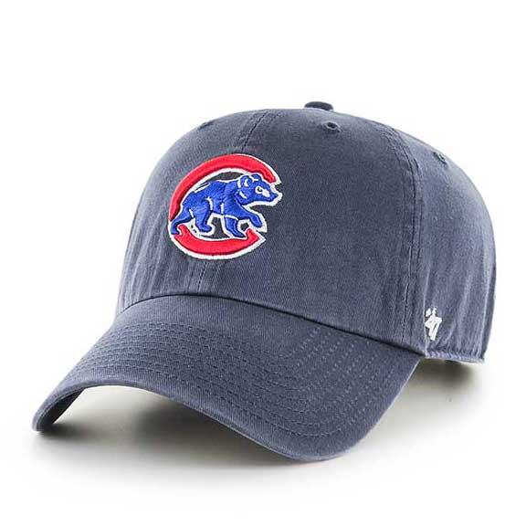 Chicago Cubs Kids Navy Walking Bear Clean Up Adjustable Cap