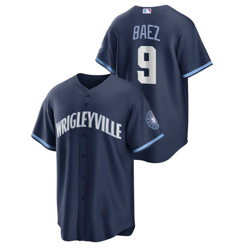 Chicago Cubs Javier Baez Nike City Connect Replica Jersey