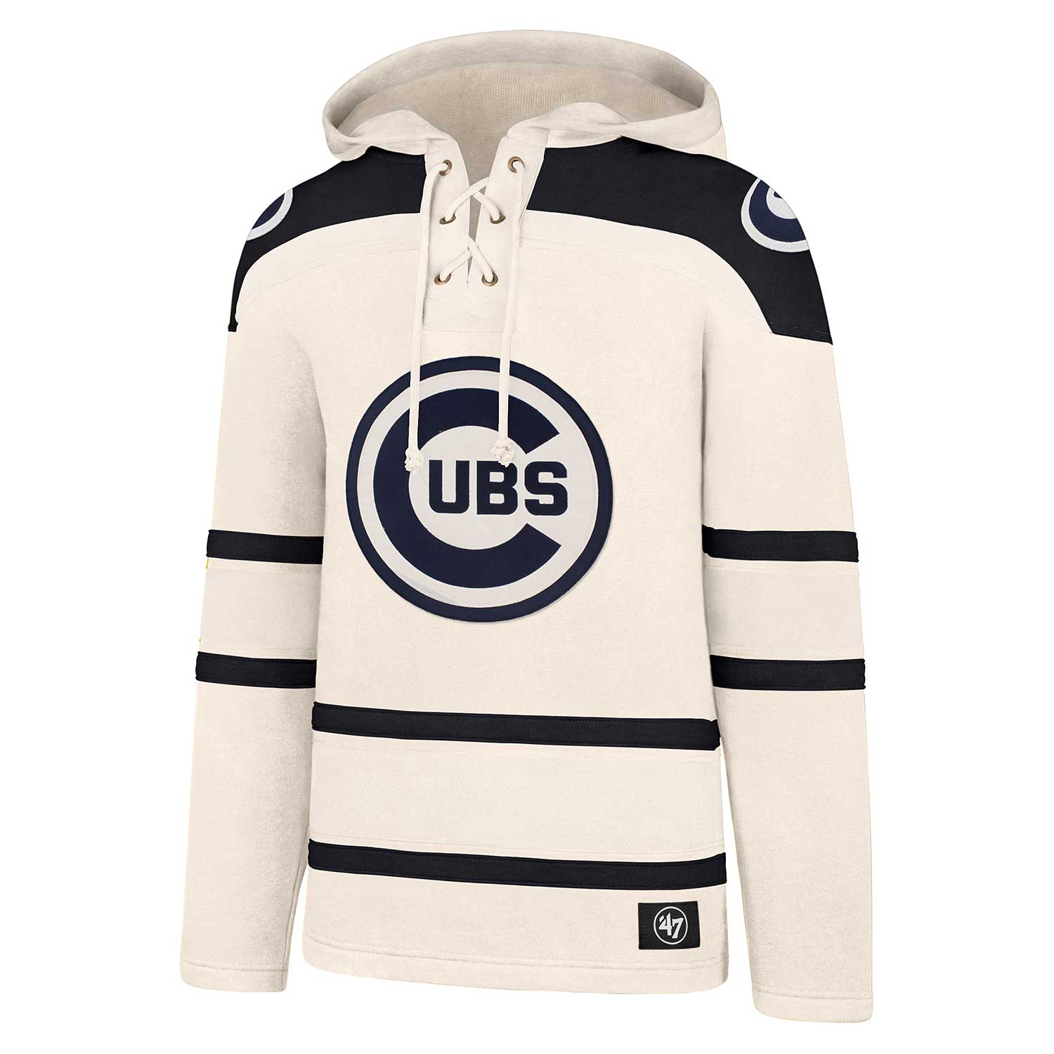 Chicago Cubs Superior Lacer Cream Hooded Sweatshirt
