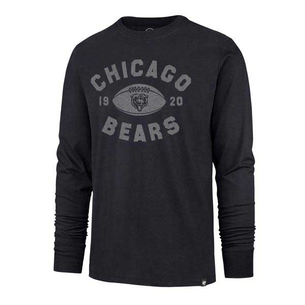 '47 Chicago Bears Atlas Blue Overcast Long Sleeve T-Shirt Small