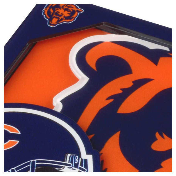 Chicago Bears 3D 2-Pack Coaster Set