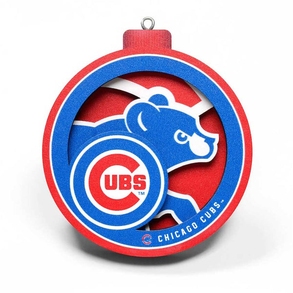 Chicago Cubs 3D Logo Ornament