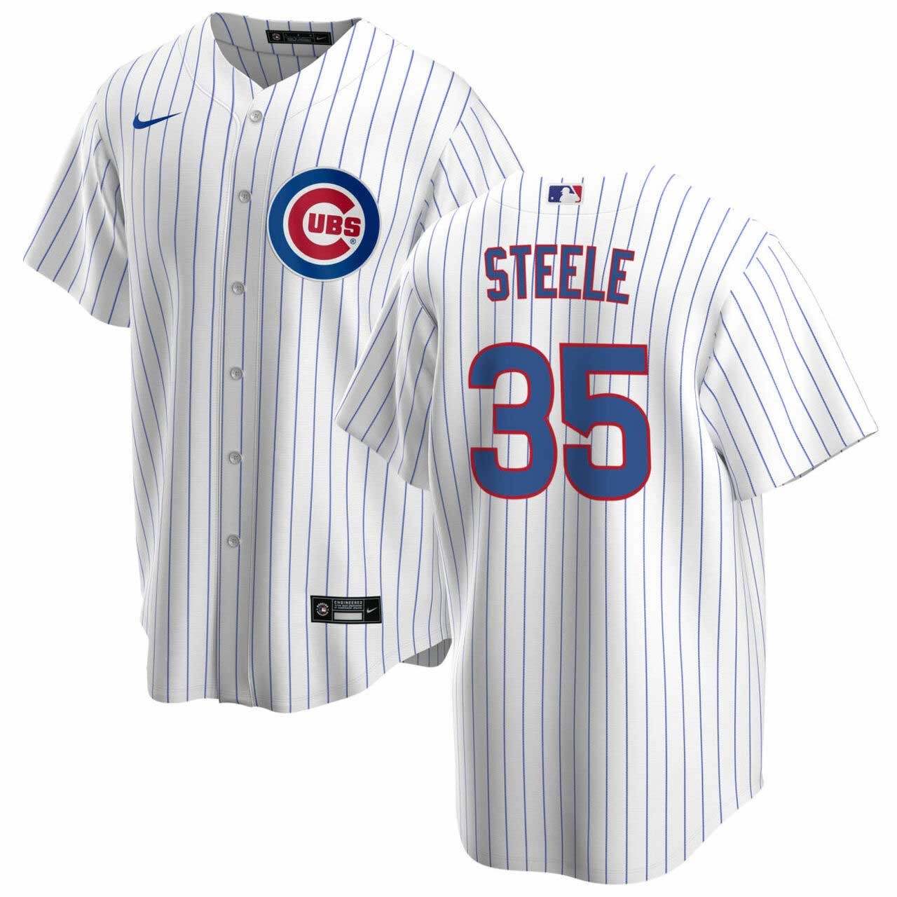 Chicago Cubs Justin Steele Nike Home Replica Jersey with Authentic Lettering Small