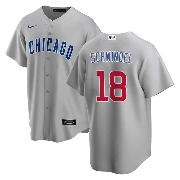 Chicago Cubs Frank Schwindel Nike Road Replica Jersey With Authentic Lettering