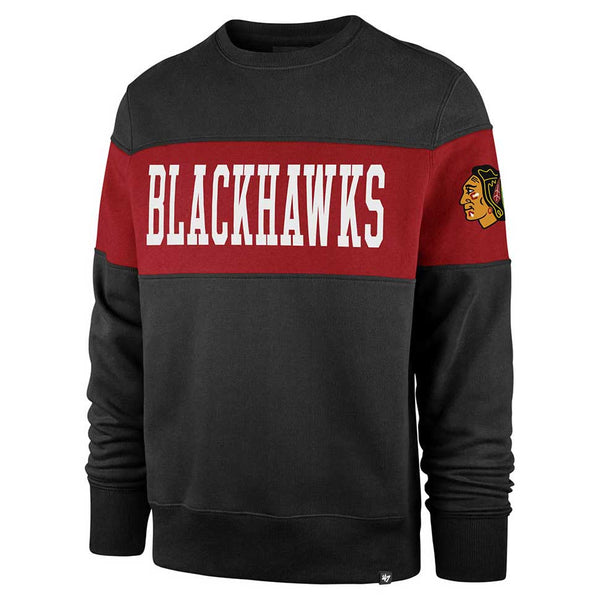 Chicago Blackhawks Jet Black Interstate Crew Sweatshirt