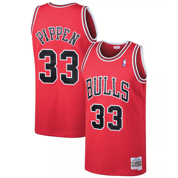 Chicago Bulls Scottie Pippen Red Mitchell & Ness Swingman Jersey (L)