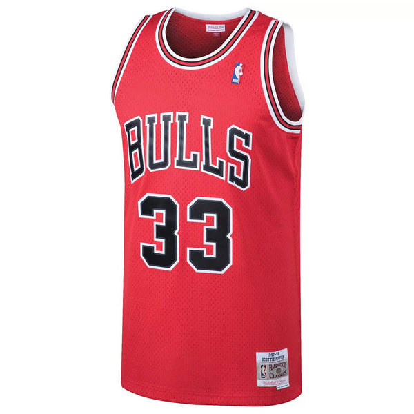 Mitchell & Ness Mens Scottie Pippen Chicago Bulls Swingman Jersey 'White' S