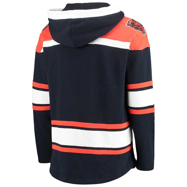 Chicago Bears Navy Superior Lacer Hooded Sweatshirt