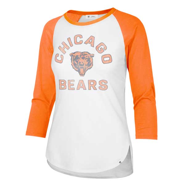'47 Chicago Bears Ladies Legacy Frankie Raglan 3/4-Sleeve T-Shirt Large