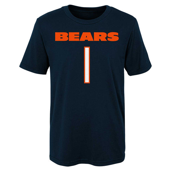 Chicago Bears Toddler Justin Fields Mainliner Name And Number T-Shirt