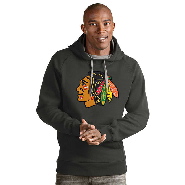 Chicago Blackhawks Victory Charcoal Pullover Hooded Sweatshirt
