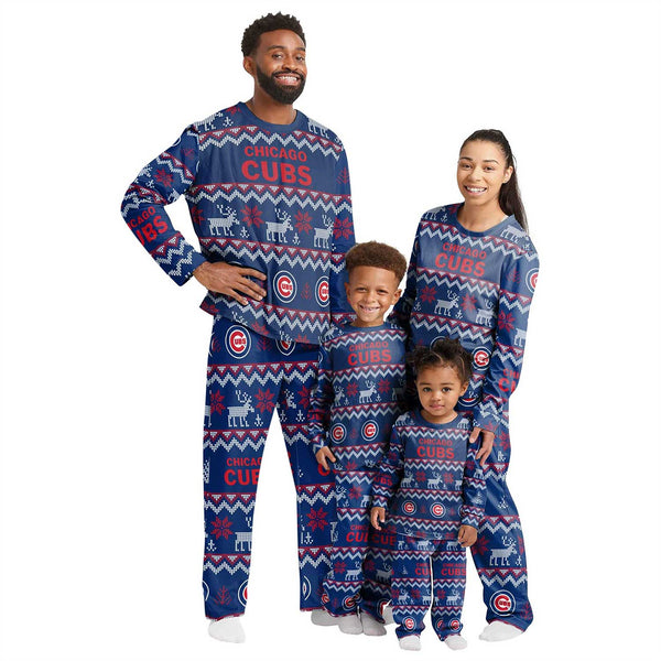 Chicago Cubs Men's Ugly Sweater Family Pajamas