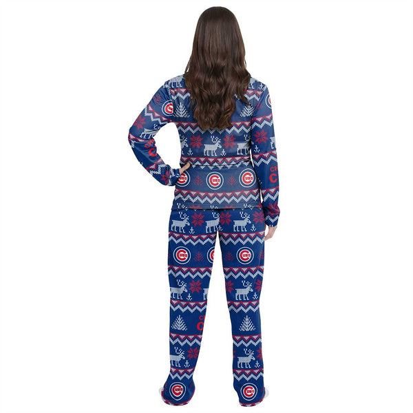 Chicago Cubs Ladies Ugly Sweater Family Pajamas