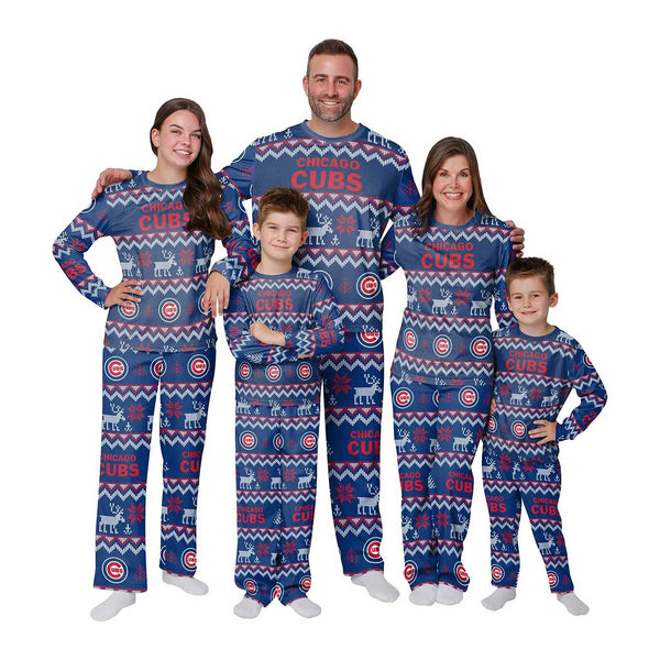 Chicago Cubs Ladies Ugly Sweater Family Pajamas