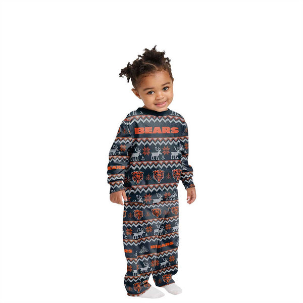 Chicago Bears Toddler Ugly Sweater Pajamas