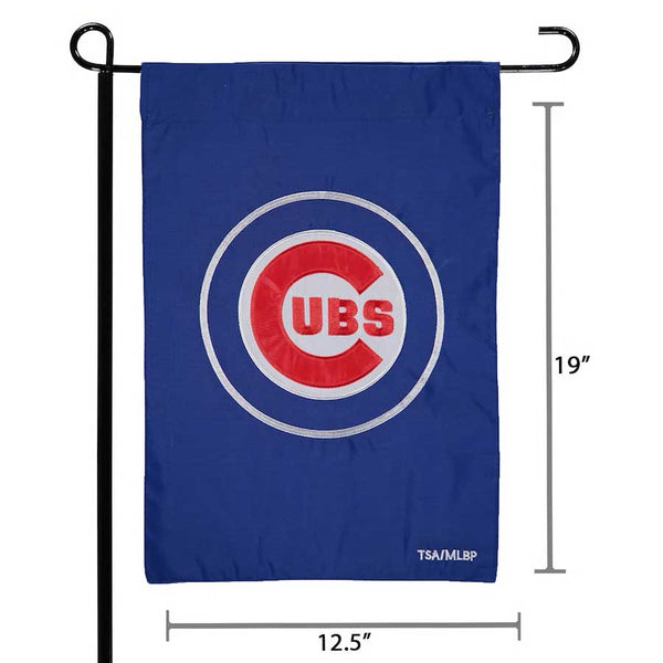 Chicago Cubs Bullseye Garden Flag