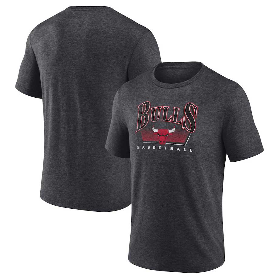 NBA Men's Chicago Bulls Grey Tri-Blend T-Shirt