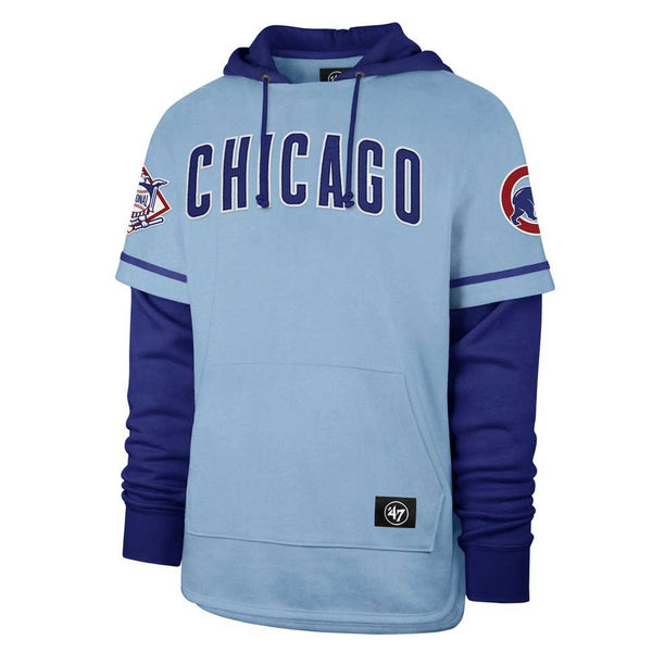 Chicago Cubs Carolina Blue Trifecta Shortstop Pullover Hooded Sweatshi ...