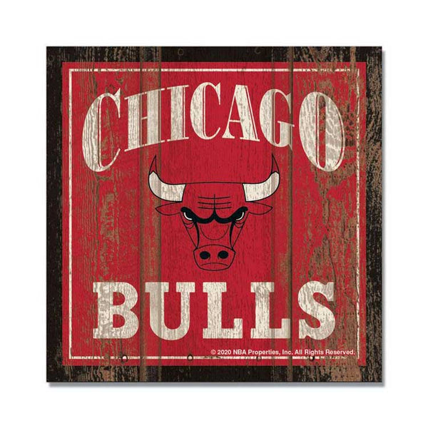 Chicago Bulls Wooden Square Magnet