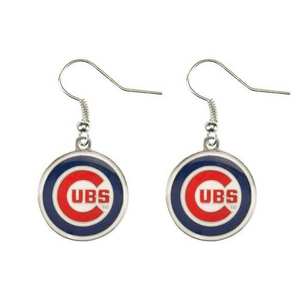 Chicago Cubs Logo Dangler Earrings