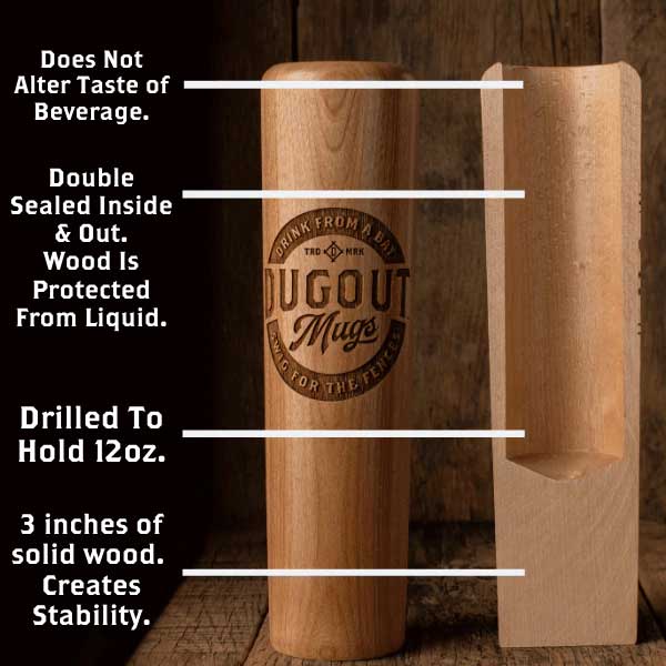Chicago Cubs Inked Wood Dugout Mug