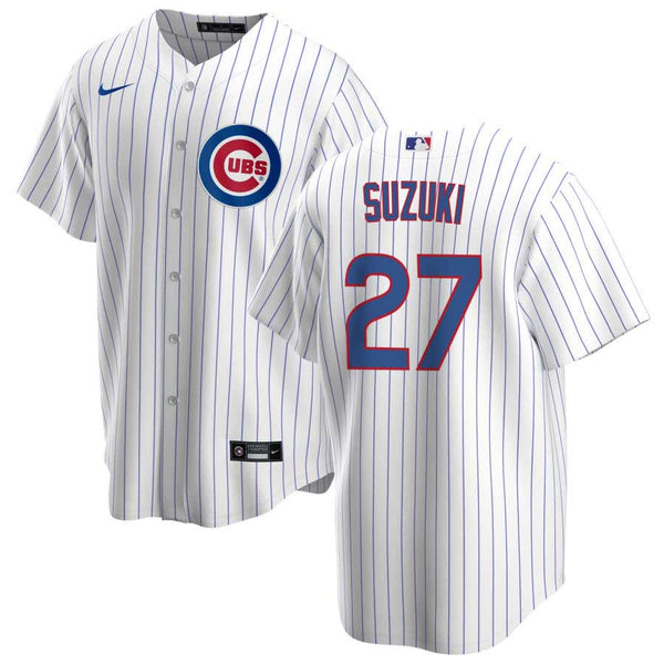 Chicago Cubs Seiya Suzuki Nike Home Replica Jersey With Authentic Lettering