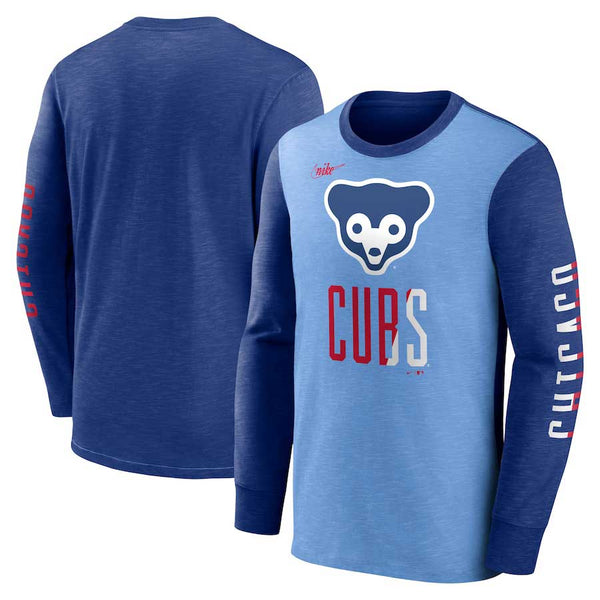 Chicago Cubs Nike Cooperstown Rewind Splitter Long Sleeve T-Shirt