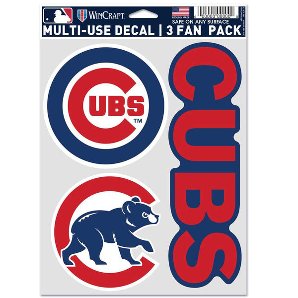 Chicago Cubs Multi-Use 3-Pack Decal Set