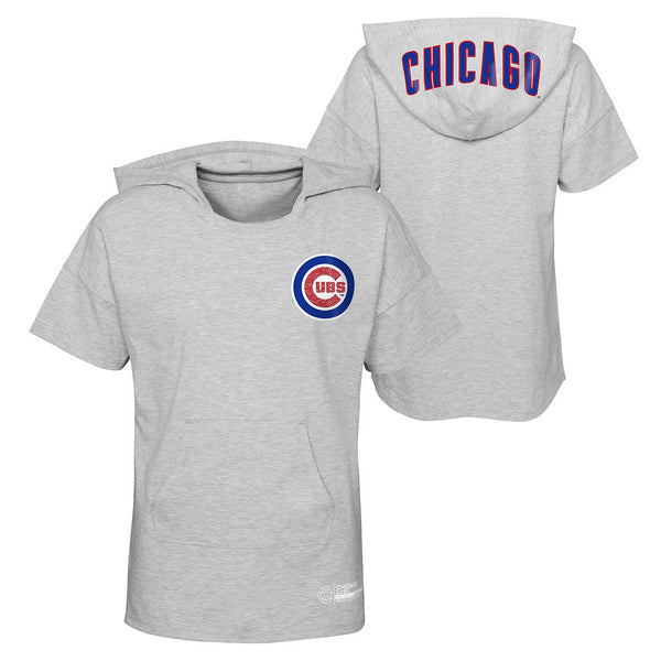 Chicago Cubs Youth Girls Clubhouse Fashion Hooded T-Shirt