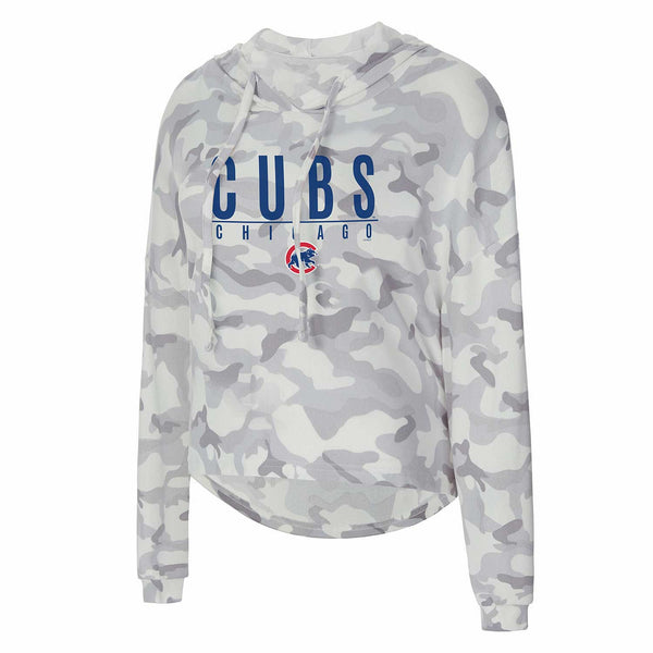Chicago Cubs Women's Composite Cropped Hooded Sweatshirt