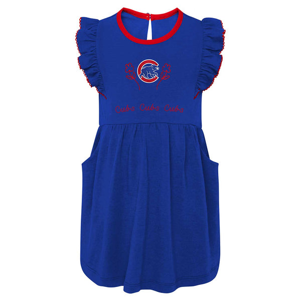 Chicago Cubs Toddler Girls Infielder Ruffle Sleeve Dress