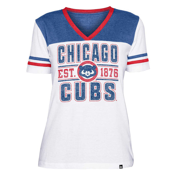 Chicago Cubs Ladies 1984 Crossover V-Neck T-Shirt