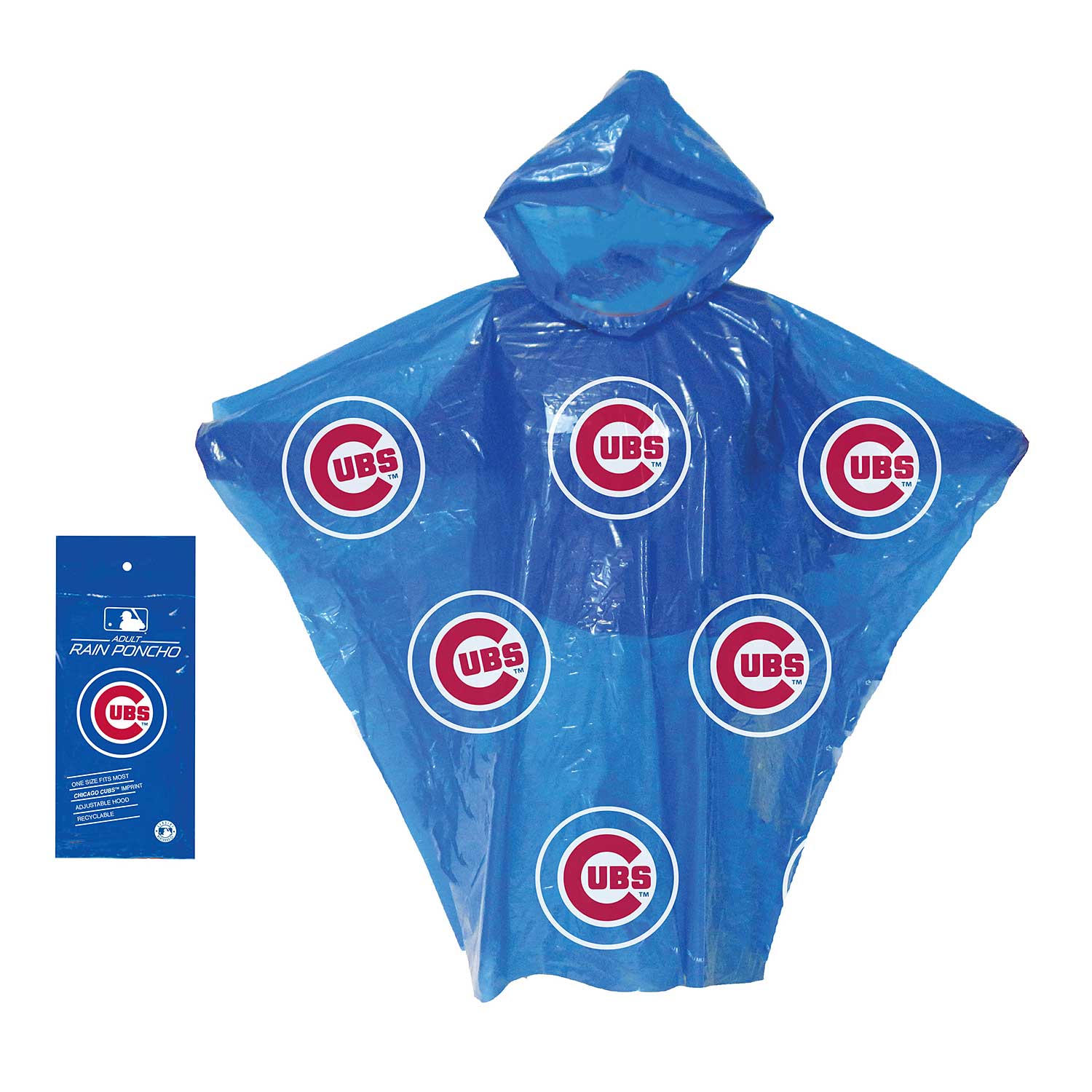 Chicago Cubs Lightweight Poncho, Blue, Size NA