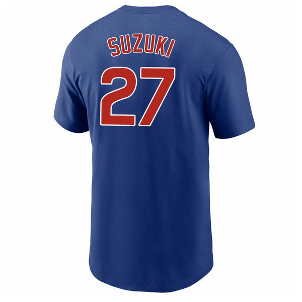 Men's Chicago Cubs Seiya Suzuki Nike Royal Blue Name & Number T-Shirt XL / Royal