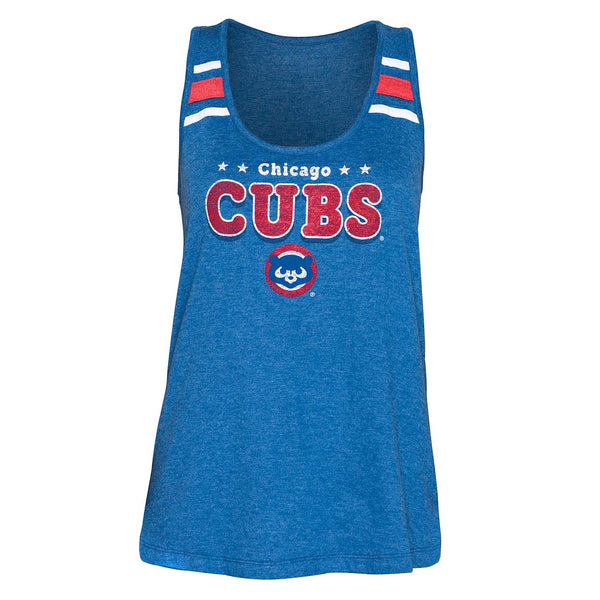 Chicago Cubs Ladies 1984 Striped Racer Back Tank Top