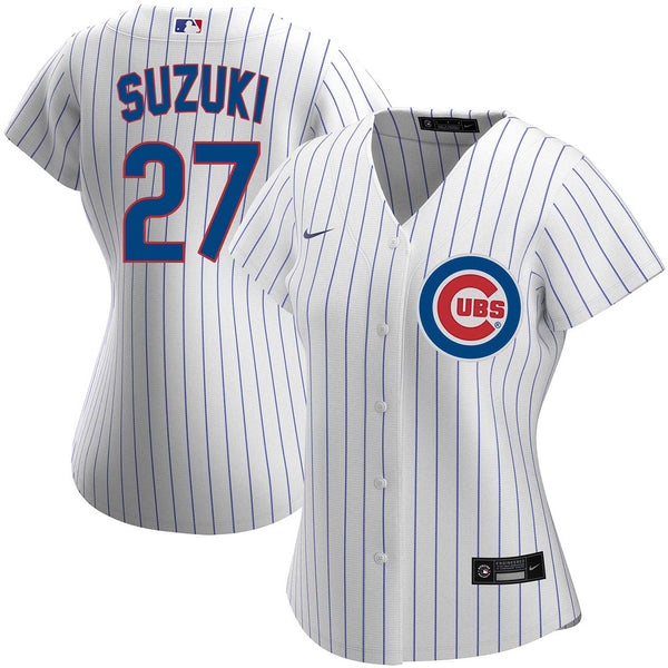 Chicago Cubs Seiya Suzuki Ladies Nike Home Replica Jersey W/ Authentic Lettering
