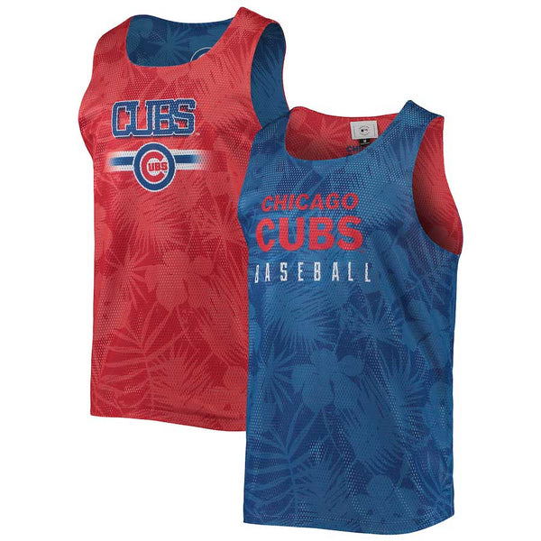 Chicago Cubs Floral Mesh Reversible Tank Top