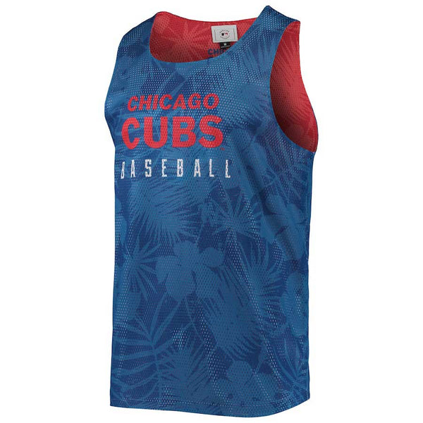 Chicago Cubs Floral Mesh Reversible Tank Top