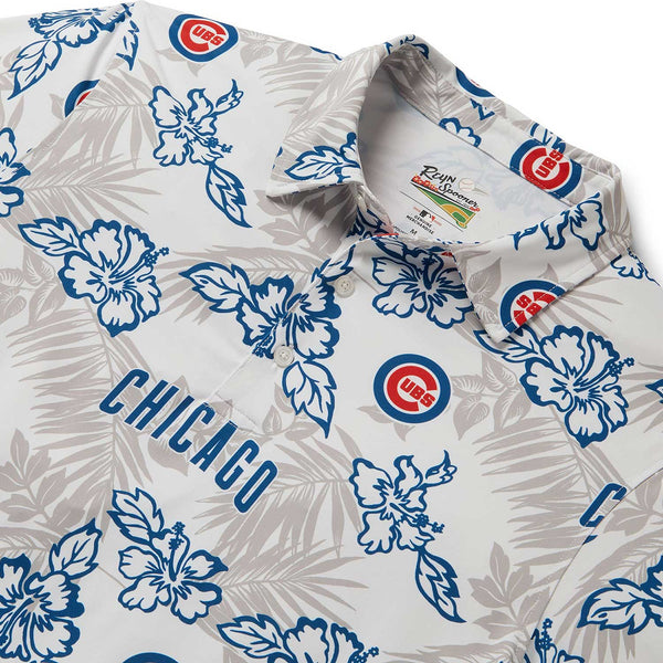 Chicago Cubs White Hawaiian Performance Polo