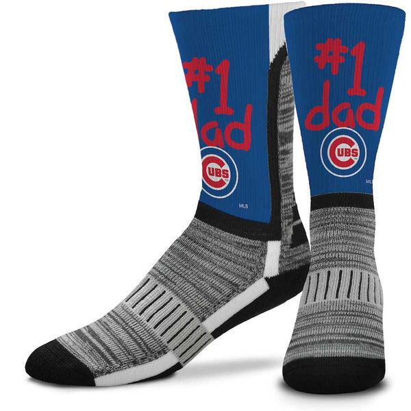 Chicago Cubs #1 Dad Crew Socks