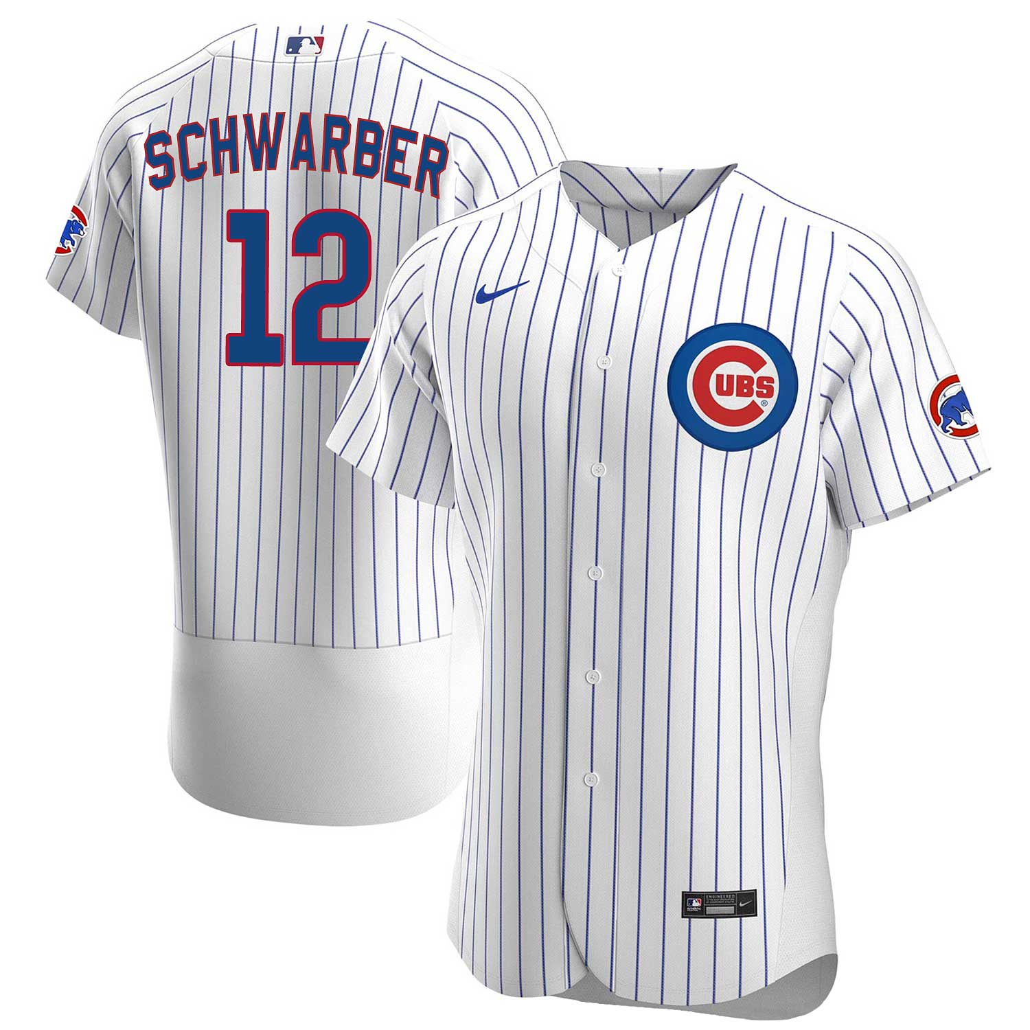 Youth Cubs Kyle Schwarber #12 Royal 2020 Road Cooperstown Collection Jersey