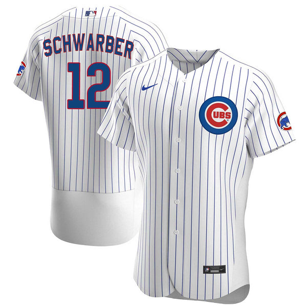 Men's Chicago Cubs Kyle Schwarber Nike White Home Replica Player Name Jersey