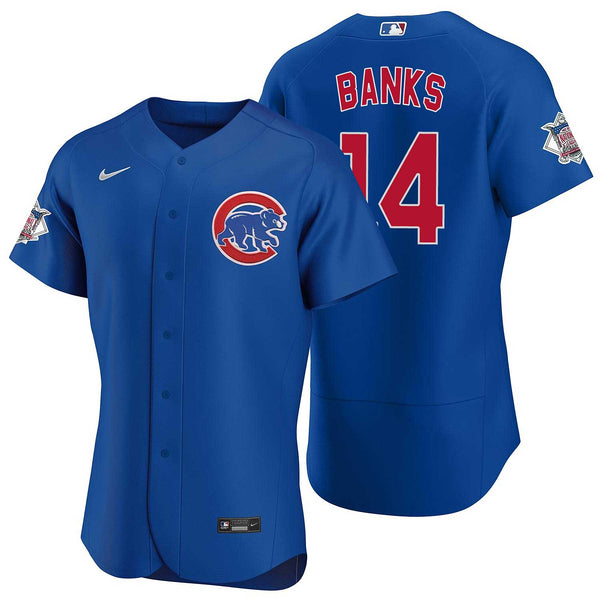 ernie banks replica jersey