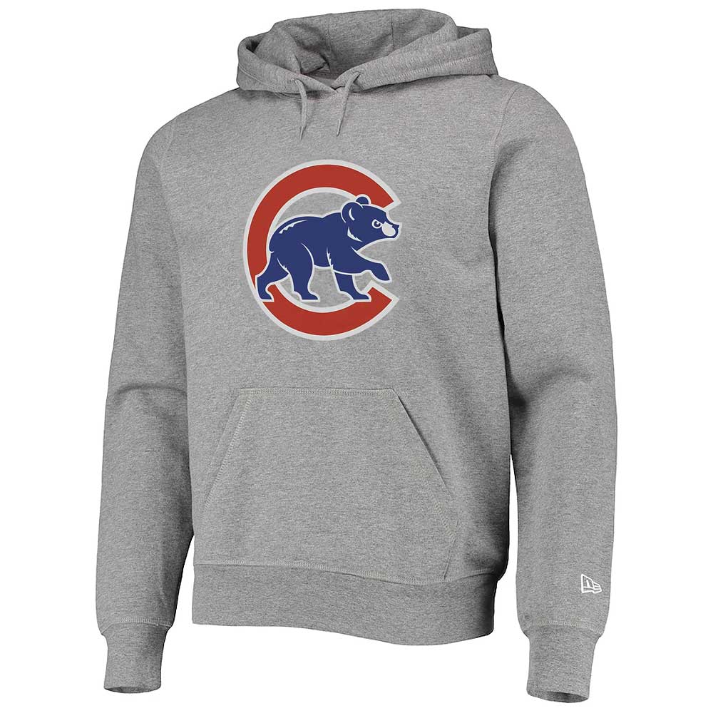 Chicago Cubs New Era Grey Walking Bear Hooded Sweatshirt