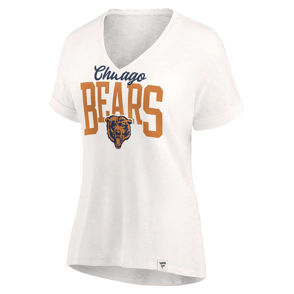 Chicago Bears Ladies True Classics V-Neck Slub T-Shirt