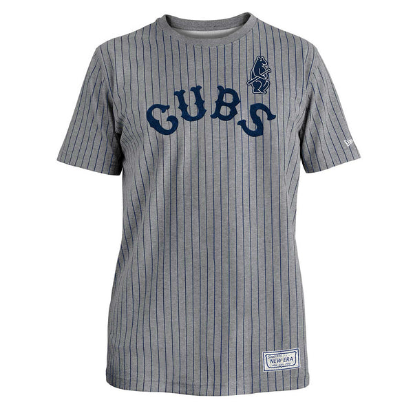 Chicago Cubs 1914 Pinstripe Crew Ringer T-Shirt